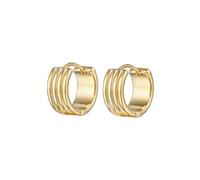 Elli Pendientes Mujeres Criollos Scanalato Estructura Chunky Color Oro
