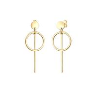 Elli Pendientes Mujeres Pendientes Colgando Geo Círculo Básico Minimalista Cool en Plata de Ley 925