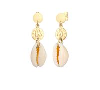 ELLI Pendientes 'Muschel' champán / oro One Size EUR