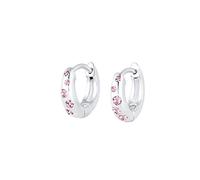 Elli Pendientes Niños de Color Rosa con Elegantes Cristales en Plata de Ley 925