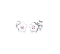 Elli Pendientes Niños Flores Símbolo Juguetón con Cristales en Plata Esterlina 925