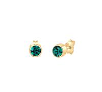 ELLI Pendientes oro / esmeralda One Size EUR