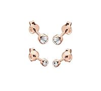 ELLI Pendientes oro rosa / blanco, Talla One Size