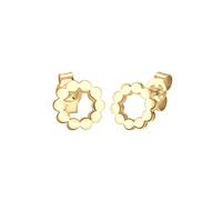 Elli Pendientes para mujer con círculo circular Geo minimalista en plata de ley 925.