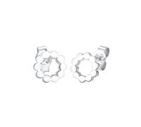Elli Pendientes para mujer con círculo circular Geo minimalista en plata de ley 925.