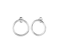 Elli Pendientes para mujer con círculo Geo Trend Minimal filigrana en plata de ley 925
