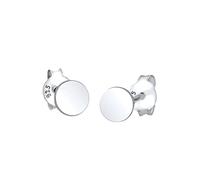 Elli Pendientes para mujer con diseño de círculo básico en plata de ley 925