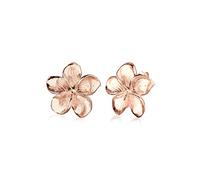 Elli - Pendientes para mujer, pendientes de flor de frangipane Nature Filigrana, de plata de ley 925