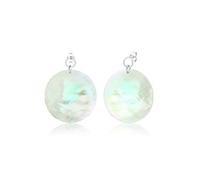 Elli Pendientes Pendientes de Señora con Disco de Nácar Elegante Tendencia de Plata Esterlina 925