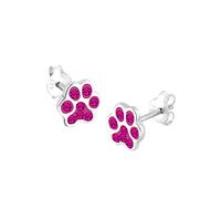 Elli Pendientes Pendientes de Señora Pata de Animal Brillante con Cristales en Plata Esterlina 925