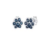 Elli Pendientes Pendientes de Señora Pata de Animal Brillante con Cristales en Plata Esterlina 925