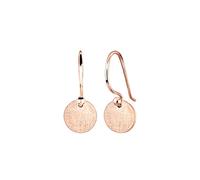 Elli Pendientes Pendientes para damas circular mate en plata de ley 925 bañado en oro