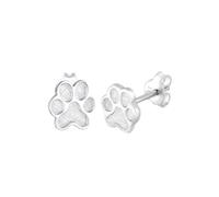 Elli Earrings Ladies Ear Studs Paws Animal Dog Cat Filigree with Enamel in 925 Sterling Silver