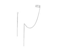 Elli Pendientes Mujeres clip para oreja Pull through placa en plata de ley 925