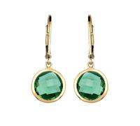 ELLI Pendientes 'Quarz' oro / esmeralda One Size oro / esmeralda