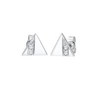 Elli Pendientes triangulares con circonitas, plata 925, Cristal, Cubic Zirconia