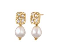 ELLI Pendientes 'Vintage Pearl' oro / transparente / blanco perla One Size EUR