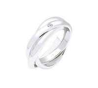 Elli PREMIUM Anillos Elli PREMIUM - Anillo de compromiso para mujer con diamante de 0,03 quilates, fabricado en plata de ley de 925