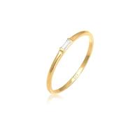 Elli PREMIUM Anillos Elli PREMIUM - Anillo de compromiso precioso y delicado para mujer con diseño geométrico y topacio en oro amarillo 585