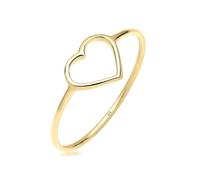 Elli PREMIUM Anillos Elli Premium - Anillo para mujer de diseño de corazón, pequeño, fabricado en oro amarillo de 9 quilates (375)