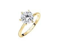 Elli PREMIUM Anillos Solitario de Compromiso para Mujer con Circonias Brillantes Fabricado en Oro Amarillo de 375