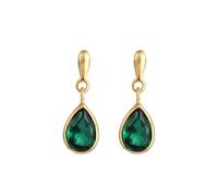 ELLI PREMIUM Pendientes 'Tropfen' oro / verde One Size EUR
