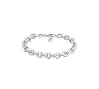 Elli Pulsera de eslabones de alta calidad, elegante plata 925 rodiada