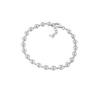 Elli Pulsera de mujer de plata 925 rodiada y cristal blanco, talla redonda