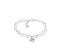 Elli Pulsera Mujer Colgante Corazón Elegante con Cristales en Plata de Ley 925
