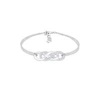 Elli Pulsera para mujer Infinity Love con cristales, 16cm, Corte facetado, Crystal