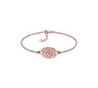 Elli pulsera para Mujer, Plata de ley 925, chapado en oro rosa, diseño de atrapasueños, longitud 17cm