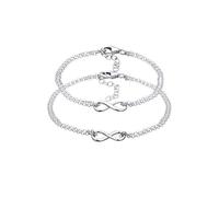 Elli Pulsera para mujer y madre y niño, símbolo de infinito de plata de ley 925, 160, Plata de ley, sin gema