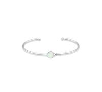 Elli Pulseras Armreif Bangle Synthetischer Opal Trend 925 Silber