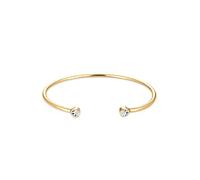 Elli Pulseras - Brazalete para Mujer con Motivos Geométricos Minimalistas y Cristales, Fabricada en Plata de Ley de 925 y Chapada en Oro