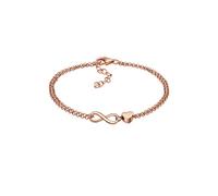 Elli Pulseras Ladies Heart Infinity Infinity 925 Sterling Silver Rose Gold Plated