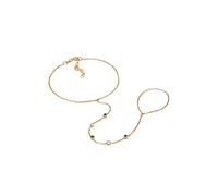 Elli Pulseras Mujeres cadena de mano accesorio Brillante con cristales en plata de ley 925 bañada en oro