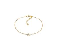 Elli Pulseras Mujeres Colgante Letra A Básica en plata de ley 925 bañada en oro