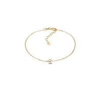 Elli Pulseras Mujeres Colgante Letra S Básica en plata de ley 925 bañada en oro
