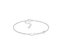 Elli Pulseras Mujeres Media Luna Estrella Filigrana con Piedra de Luna en Plata de Ley 925 Bañada en Oro