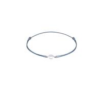 Elli Pulseras Mujeres Sonriente Cara Símbolo con Nylon Rojo en plata de ley 925 bañada en oro