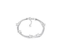Elli Pulseras para mujer, con símbolos de estrellas, de 3 filas, de plata de ley 925