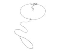 Elli Pulseras trenzada básica para mujer, con cristales , de plata de ley 925