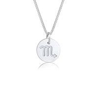 Elli Women's 925 Sterling Silver Frosted Star Sign Astro Basic Necklace