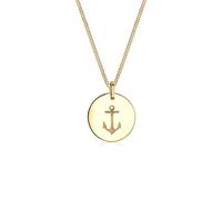 Elli Women's 925 Sterling Silver Xilion Cut Gold Plated Necklace