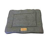 Ellie-Bo - Cama reversible de tweed y piel sintética negra para jaulas y cajas pequeñas de 61 cm para cachorros