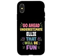Ellie Personalized Women's Gift Custom Ellie Carcasa para iPhone X/XS