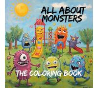 EllieAna’s All About Monsters Coloring Book for Kids 50 Single Sided Pages Boys Girls Fun Books