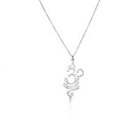 ellifam Collar de yoga | Colgante om chakra respirar, regalos de símbolo de namaste kundalini om, collares de reiki de mantra de energía, encanto espiritual para meditación, Metal, No es una piedra