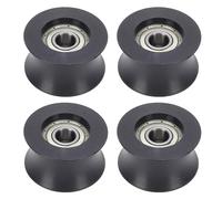 Elliptical Machine Roller, 4Pcs Elliptical Roller Universal Polyurethane Quiet Elliptical Rail Guide Wheel for Gym Equipment Garage Door Pulley Systems,42mm