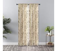 Ellis Cortina 730462114198 Script aplastado tafetán 48 "x 15" Valance, Negro, Negro, 48" x 84"